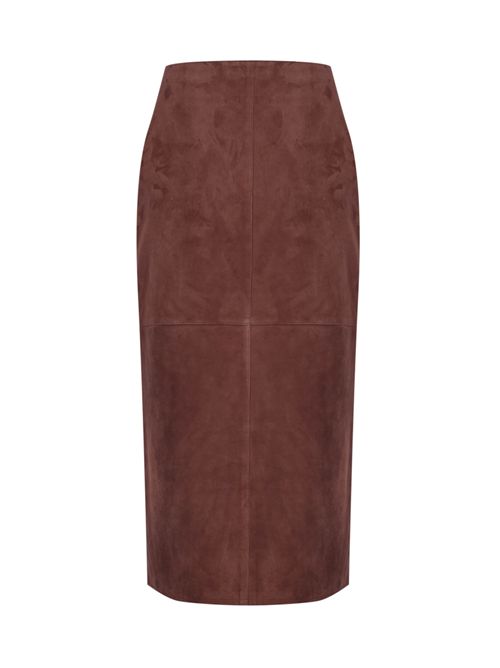 Gonna Pala in pelle scamosciata Vinaccia WEEKEND MAX MARA | 2525406022600002